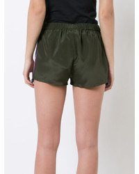 Женские оливковые шелковые шорты от Figue