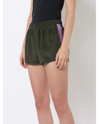 Женские оливковые шелковые шорты от Figue