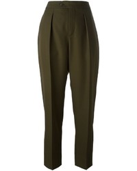 Женские оливковые шерстяные брюки-галифе от Maison Margiela