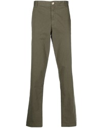 Оливковые шерстяные брюки чинос от Woolrich