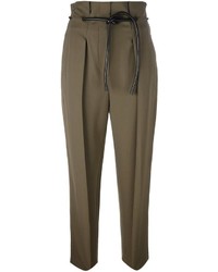 Женские оливковые шерстяные брюки от 3.1 Phillip Lim