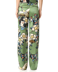 Оливковые широкие брюки от Dsquared2