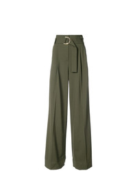 Оливковые широкие брюки от Dvf Diane Von Furstenberg