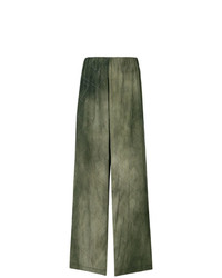 Оливковые широкие брюки от Uma Wang