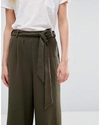 Оливковые широкие брюки от NATIVE YOUTH