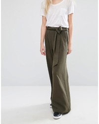 Оливковые широкие брюки от NATIVE YOUTH