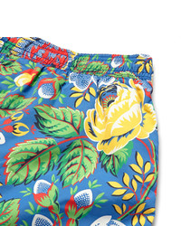 Оливковые шорты для плавания с цветочным принтом от Etro