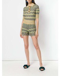 Женские оливковые шорты с принтом от M Missoni