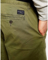 Мужские оливковые шорты от Selected