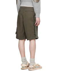 Мужские оливковые шорты от Sacai