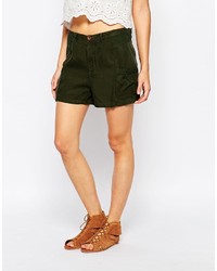 Женские оливковые шорты от Only