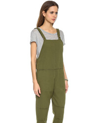 Оливковые штаны-комбинезон от Sea