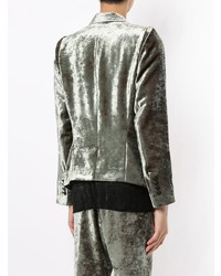Мужской оливковый бархатный пиджак от Ann Demeulemeester