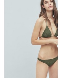 Оливковый бикини-топ от Mango
