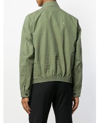 Мужской оливковый бомбер с вышивкой от DSQUARED2