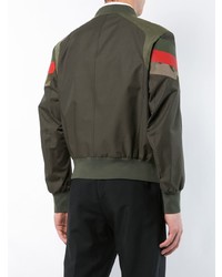 Мужской оливковый бомбер с принтом от Neil Barrett