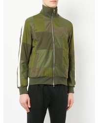 Мужской оливковый бомбер с принтом от Roar