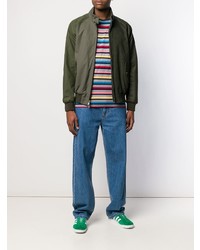 Мужской оливковый бомбер от Engineered Garments