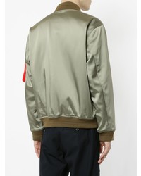 Мужской оливковый бомбер от Education From Youngmachines