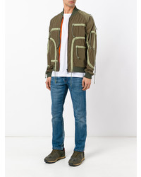 Мужской оливковый бомбер от As65