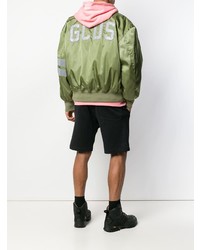 Мужской оливковый бомбер от Gcds