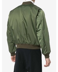 Мужской оливковый бомбер от Alexander McQueen