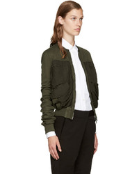 Женский оливковый бомбер от Haider Ackermann