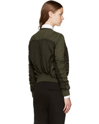 Женский оливковый бомбер от Haider Ackermann