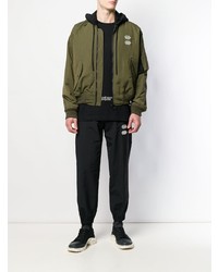 Мужской оливковый бомбер от Off-White