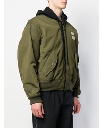 Мужской оливковый бомбер от Off-White