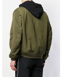 Мужской оливковый бомбер от Off-White