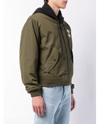 Мужской оливковый бомбер от Off-White