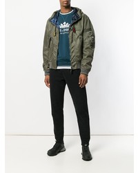 Мужской оливковый бомбер от Dolce & Gabbana