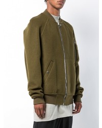 Мужской оливковый бомбер от Rick Owens
