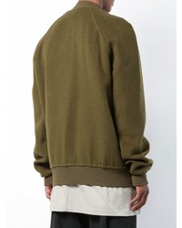 Мужской оливковый бомбер от Rick Owens