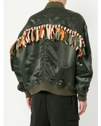 Мужской оливковый бомбер от Yoshiokubo