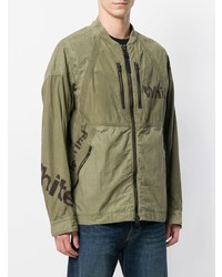 Мужской оливковый бомбер от White Mountaineering