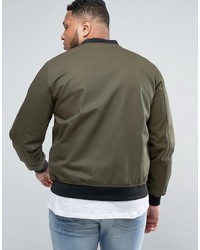 Мужской оливковый бомбер от Asos