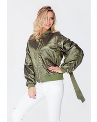Женский оливковый бомбер от SoloU