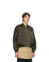 Мужской оливковый бомбер от Random Identities
