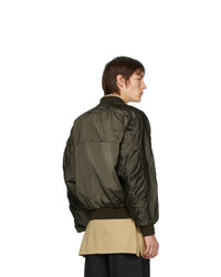 Мужской оливковый бомбер от Random Identities
