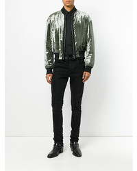 Мужской оливковый бомбер от Haider Ackermann