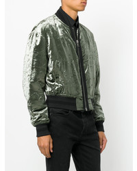 Мужской оливковый бомбер от Haider Ackermann