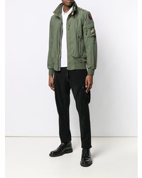 Мужской оливковый бомбер от Parajumpers