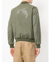 Мужской оливковый бомбер от Roar