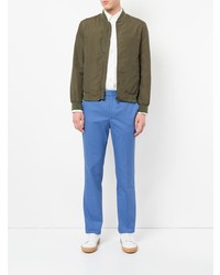 Мужской оливковый бомбер от Gieves & Hawkes