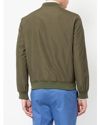 Мужской оливковый бомбер от Gieves & Hawkes