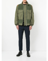 Мужской оливковый бомбер от Sacai
