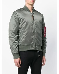 Мужской оливковый бомбер от Alpha Industries