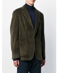 Мужской оливковый вельветовый пиджак от The Gigi